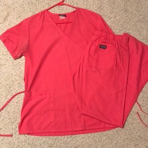 Pink Cherokee scrub set size small